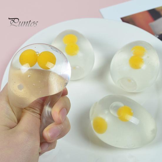 Sensory Stress Ball Transparent Egg Relief Toy, Clear Squeeze Fidget Relaxing Toy for Boredom & Anxiety Relieving
