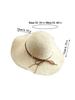 Boho Women Straw Sun Hat With Wide Brim And Bow For Beach Outdoor Summer