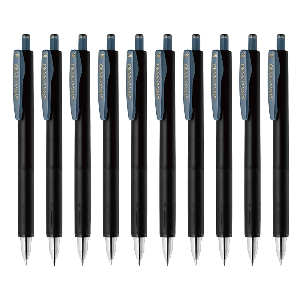 Zebra Sarasa Nano Gel Ballpoint Vintage Blue 10 Pen, 0.38mm, Gray, Pens, B-JJX72-VBGR-N