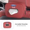 Car Tissue Box Quality Leather Auto Paper Towel Storage Bag For Ford ST Line Focus Mustang Fiesta Puma Ranger Kuga MK7 MAX F150 APX1