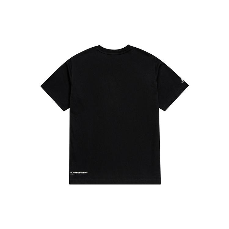 New Balance Drop Shoulder Sleeve T Shirt Unisex Black 5ED12093-BK