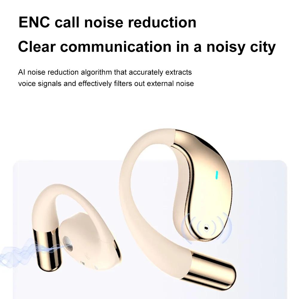 AI Real Time Translator Earphones Support 144 Language Bluetooth 5.4 Headphones Ear-hook Headsets HiFi Noise Reduction Earbuds