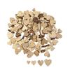 100PCS Wooden Hearts for Crafts Wooden Slices Wood Hearts Cutout Slices DIY Unfinished Wooden Ornaments Embellishments Craft