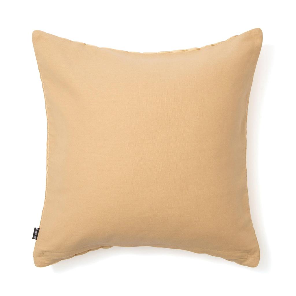 Francfranc Solid Gathered Cushion Cover, 45cm X 45cm, Yellow (B095) - Perfect for Interior Decoration, Housewarmings, or As a Gift.