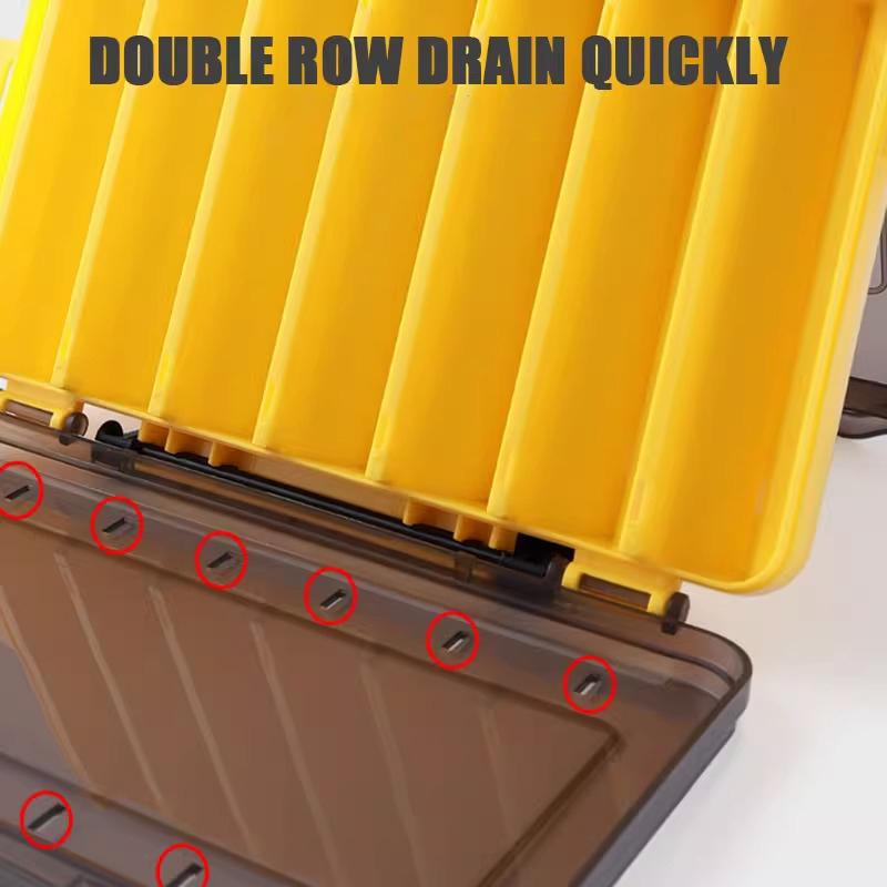 1PC 12 Compartments Fishing Tackle Organizer With 2 Buckle Plastic Clear Storage Case Double Sided Fishing Lure Boxes