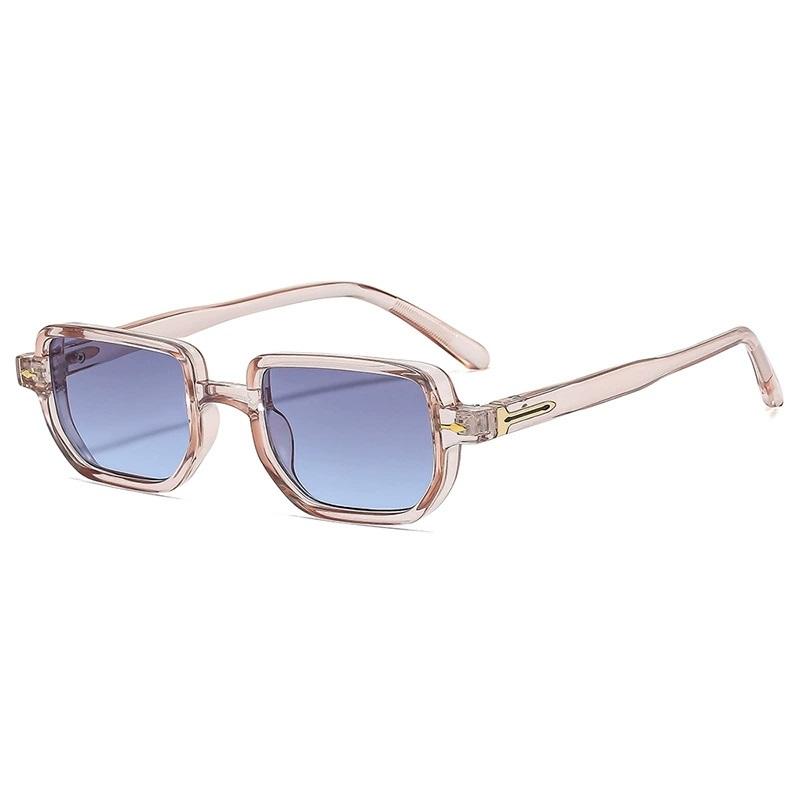 

Retro Small Square Sunglasses Women Men Rivets Shades Fashion Eyewear Luxury Sun Glasses Uv400 Brand Oculus Female as picture