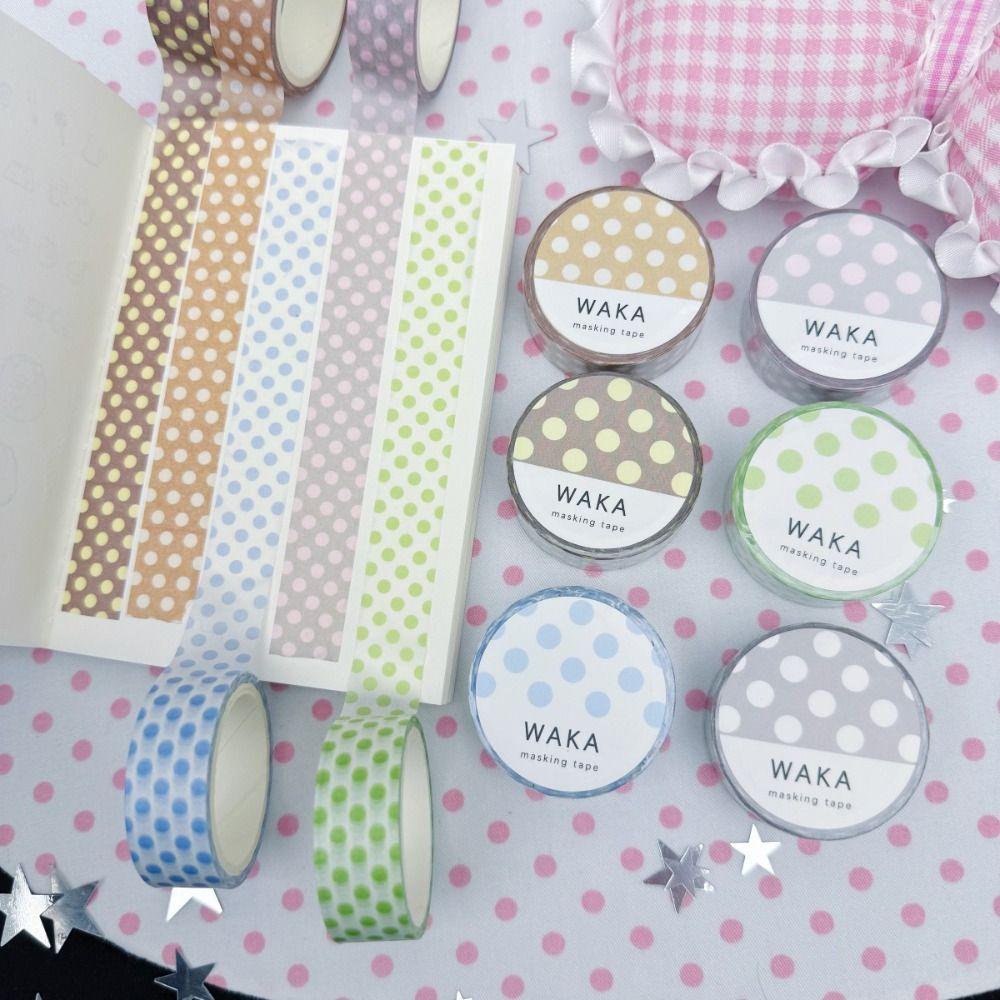 Colored Dots Washi Tape Polka Dot Decorative Stickers New Masking Tape  DIY Scrapbook