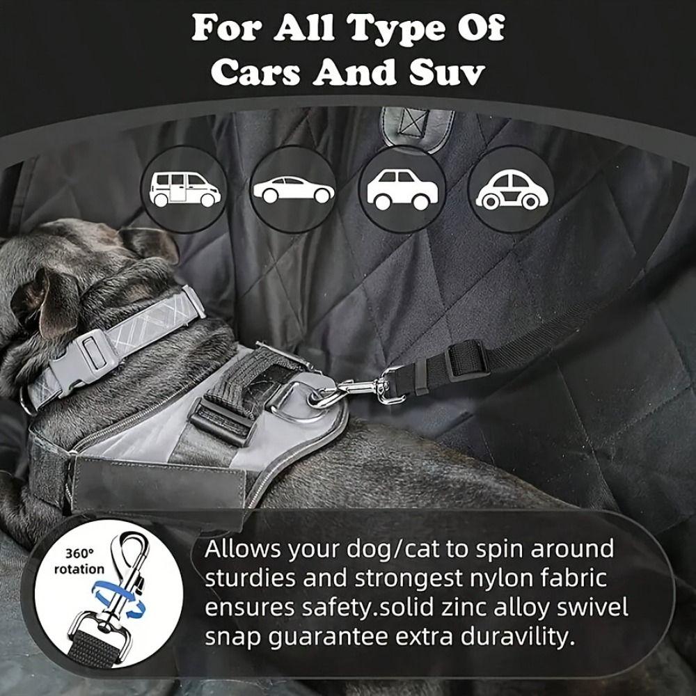 Tragbarer verstellbarer Hund Autosicherheitsgurt Sicherer drehbarer Karabiner Katze Sicherheitsgurt Leine Bequem Langlebig Hundeleine Fahrzeug