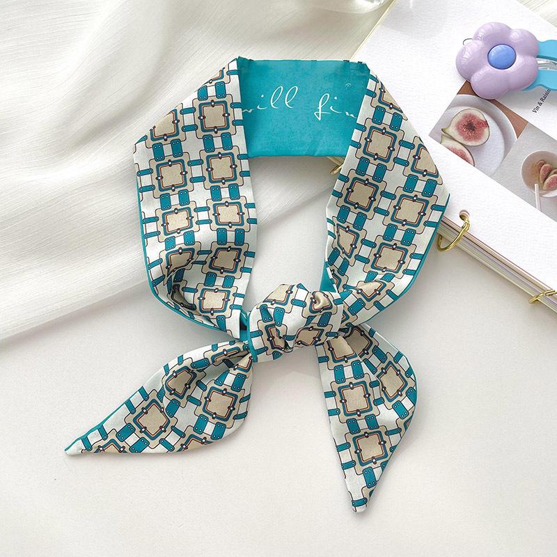 Long silk scarf, high-end new versatile hair tie streamer, atmosphere ribbon, spring and summer decorative scarf, tied bag streamer