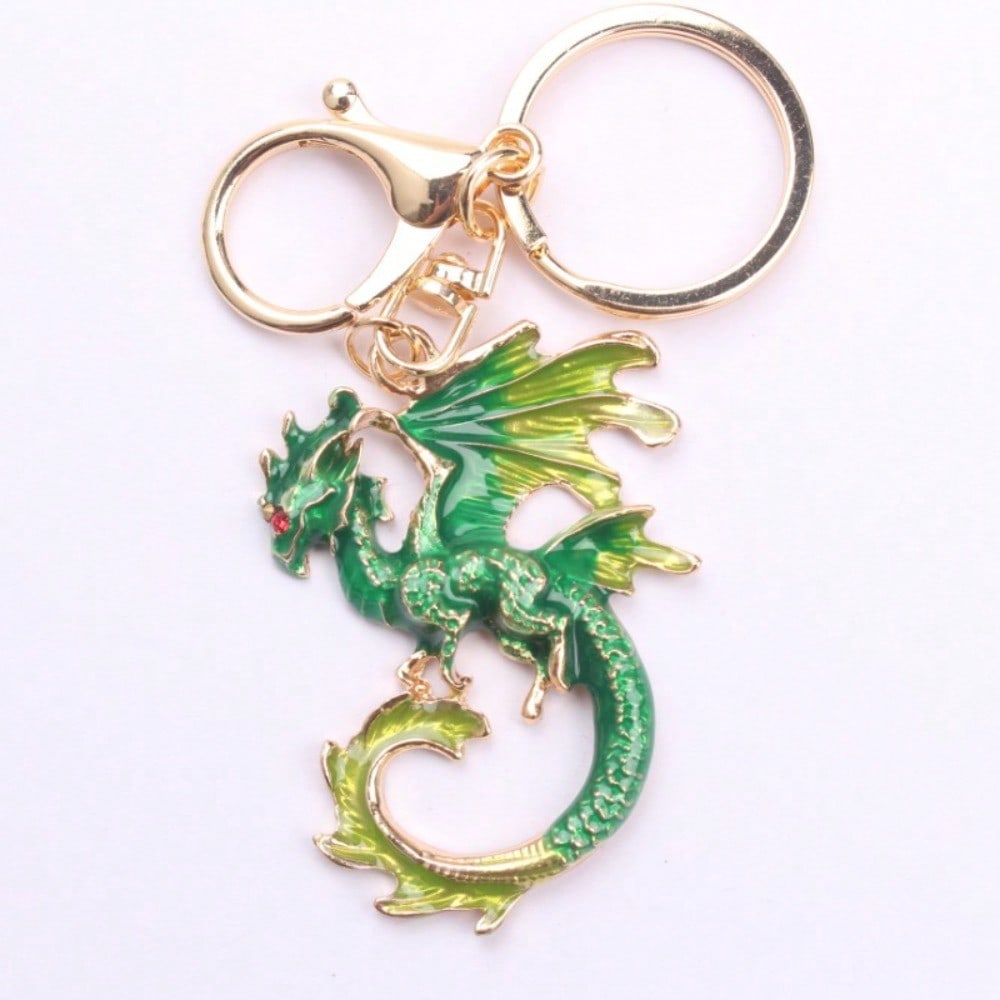 Fantasy Dragon Enamel Set Wyvern Bag Pendant Car Key Accessories Gift Bag Charm