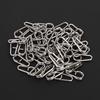 50PCS Powerful Oval Stainless Steel Fishing Clips Snaps Connector Interlock Accessories