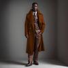 Men's 2024 Autumn/Winter European & American Style Long Wool Coat