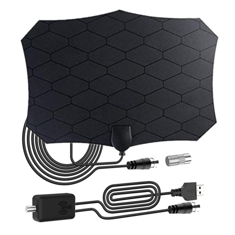 4K 1080P HDTV Antenna with Amplifier Signal Booster Mini Digital TV Antenna Enhanced Reception Indoor Use