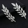 Gold & Silver Leaf Unisex Brooch - Trendy Lapel Pin for Shirt or Sweater
