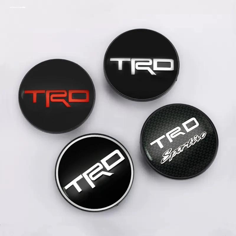 For Toyota YarXP114Pcs For Toyota TRD Corolla Auris Yaris Prius Highlander 60mm 56mm Car Wheel Center Hub Cap Rim Cover Stickers Badge Accessories