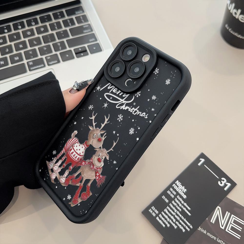 Christmas Soft TPU Phone Case For iPhone 11 Funda iPhone 16 Pro Max 15 13 14 12 XS X XR 7 8 Plus SE 16promax 16pro Cover Carcasa