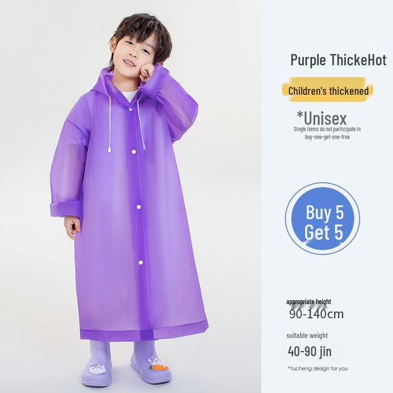 Children's Thick Disposable Raincoat for Outdoor Activities - Hiking, Camping, School, and Amusement Parks