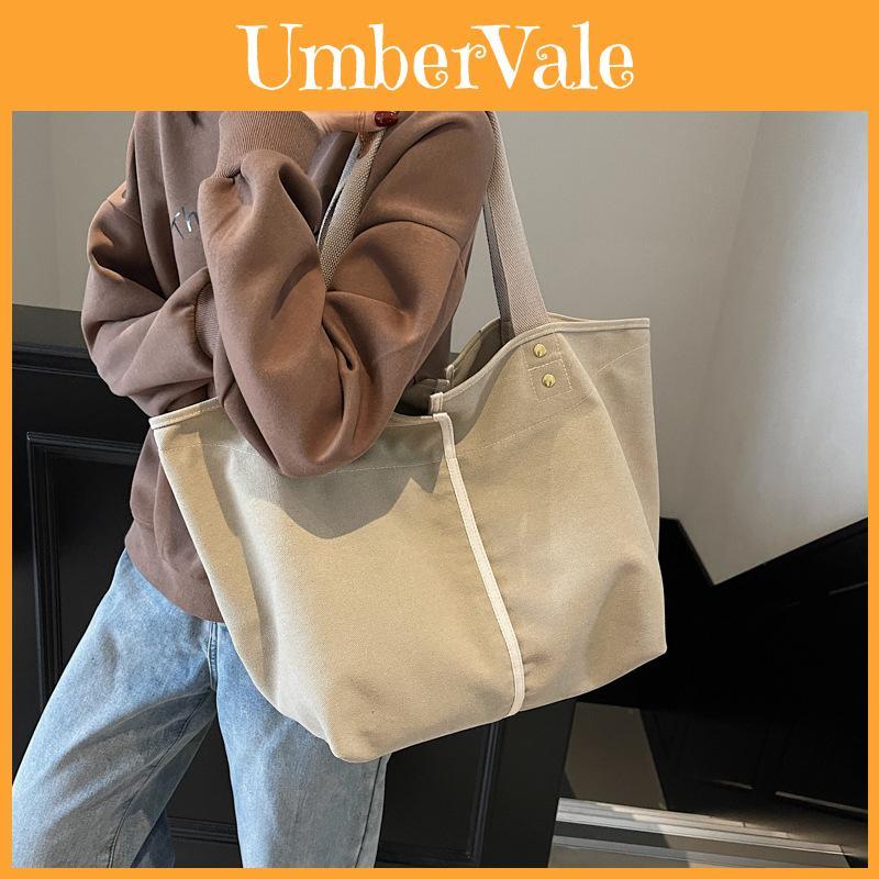 Canvas Bag For Women With Large Capacity Minimalist Style For Work And School