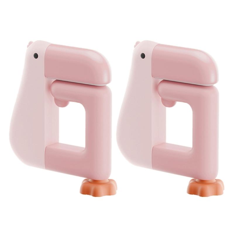 

Pack of 2 Duck Shaped Space Saving Under Desk Schoolbag Hanger Bag Hanging Hook for Keys Umbrellas Cups Office Home Use розовый