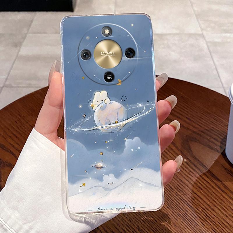 Casing For Honor X9d Case 5G Aesthetic Fashion Cute Cat Cartoon Soft Silicone Back Cover HonorX9d X 9d 5G Transparent Phone Case
