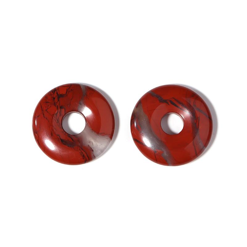 

2Pcs Natural Stone Big Hole Beads Round Agate Crystal Tiger Eye Jades Loose Beads for Necklace Earrings Jewelry Making Findings 18mm