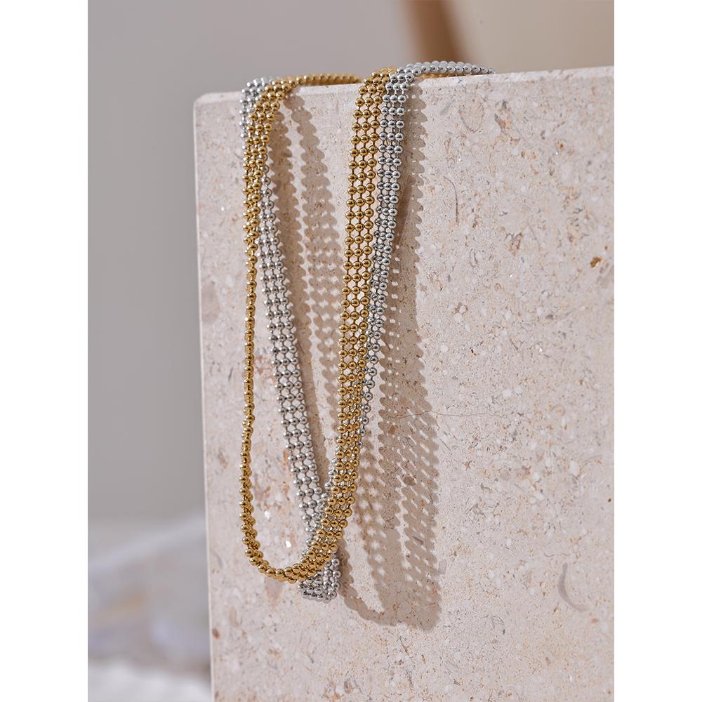 Yhpup Stainless Steel Chain Collar Necklace for Women Waterproof Jewelry Chic Accessories
