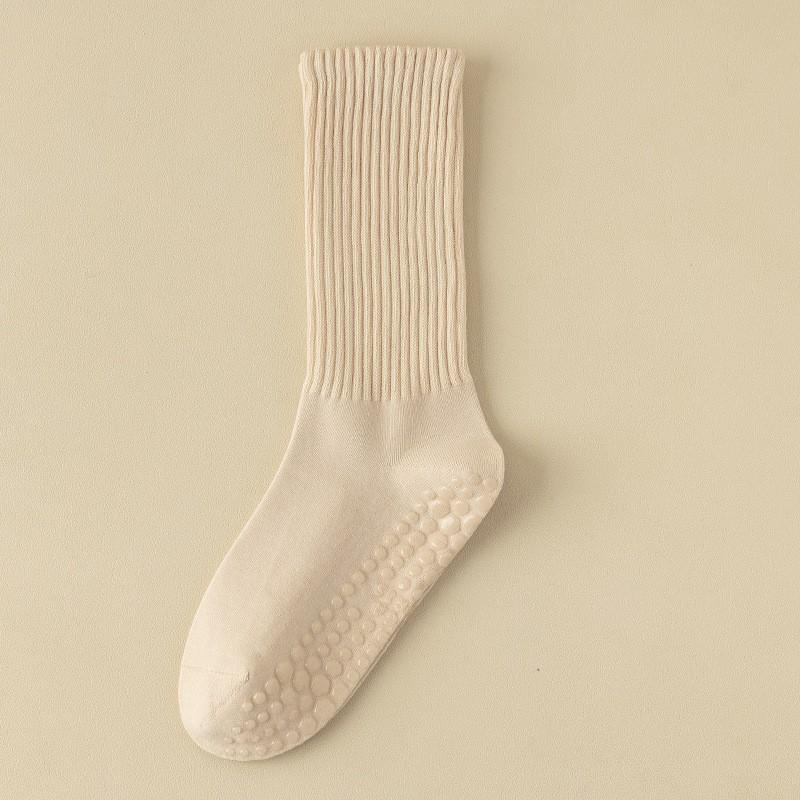 Women's Non-Slip Mid-Calf Yoga & Pilates Socks - Professional Indoor Sports & Fitness Wear for Spring/Summer