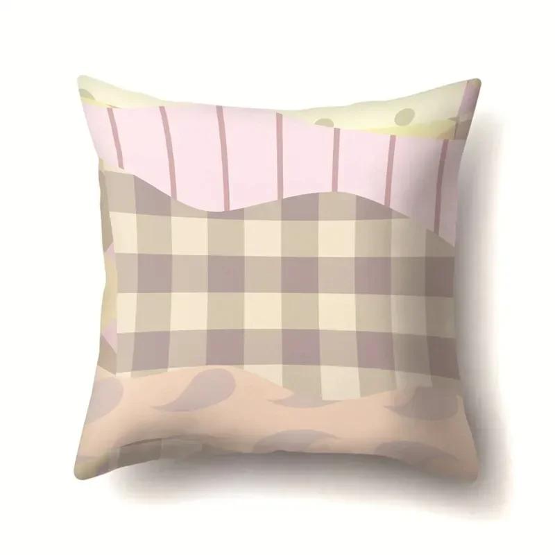 Fashionable Geometric Splicing Printed Pillowcases, Living Room Sofa Cushion Covers, Bedroom Dormitory Bedside Home Decoration