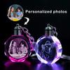 1PCS Free Personalized Gift Glow Keychain Gift with LED Light Love Family Holiday Commemorative Pendant Photo Keyring