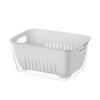 Double-Layer Transparent Large-Capacity Fruit & Vegetable Drainer Basket - Dustproof for Kitchen & Home