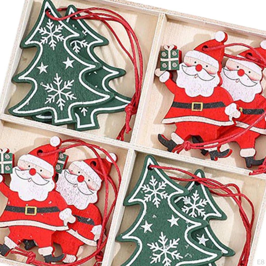 Christmas Decoration Hanging Pendant Wood Ornament Collection Celebration Party Supplies Photo Props