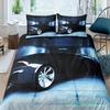Race Car King Queen Duvet Cover Cool Speed Racing Bedding Set Teens Men Black Sport Car Quilt Cover Polyester Comforter Cover