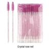 50-Piece Pack: Disposable Eyelash & Lip Brushes with Crystal Rod