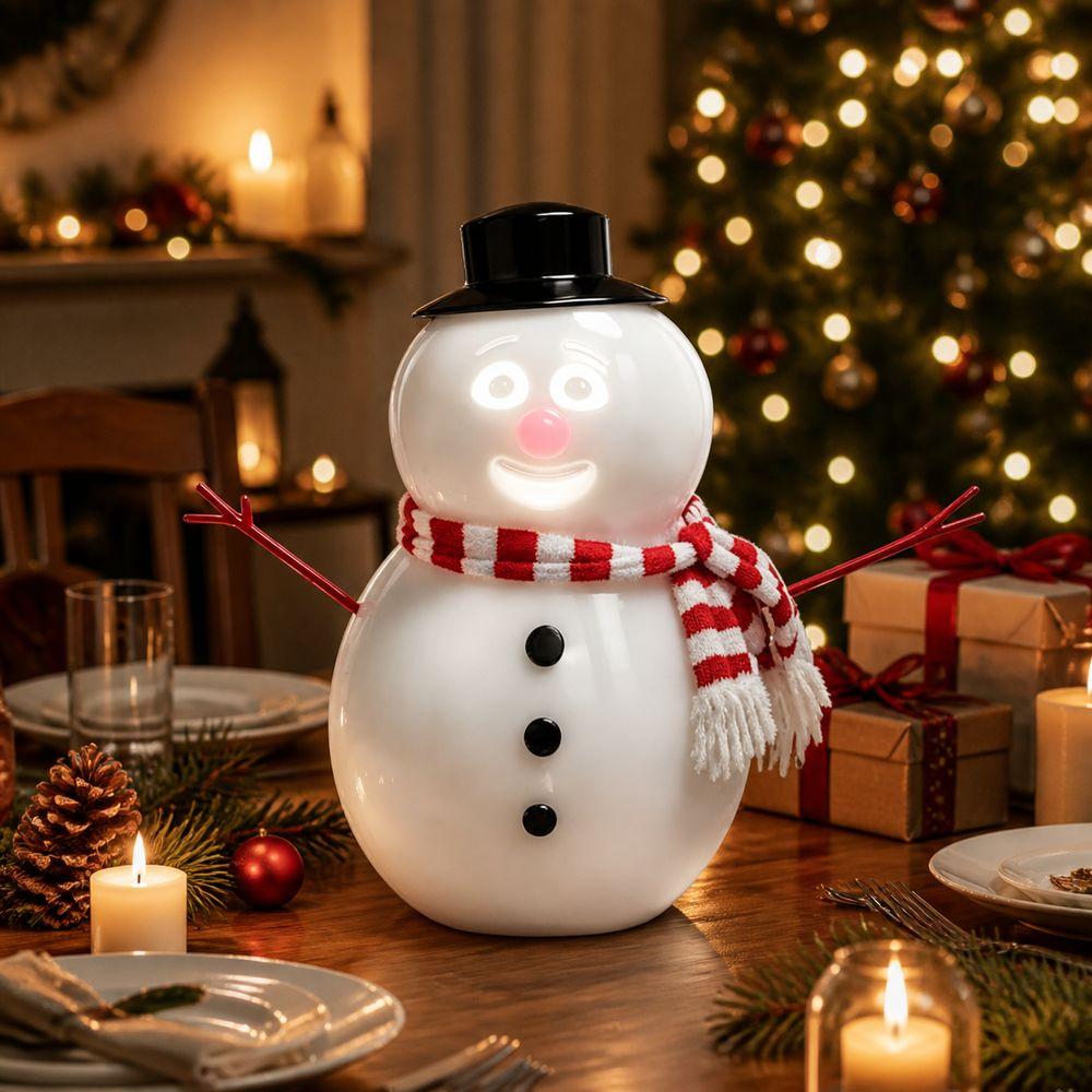 Sprechender Funktion Sprechender Schneemann Animierter Blinkender Schneemann Mode Animierter Schneemann Winter-Ausstellung