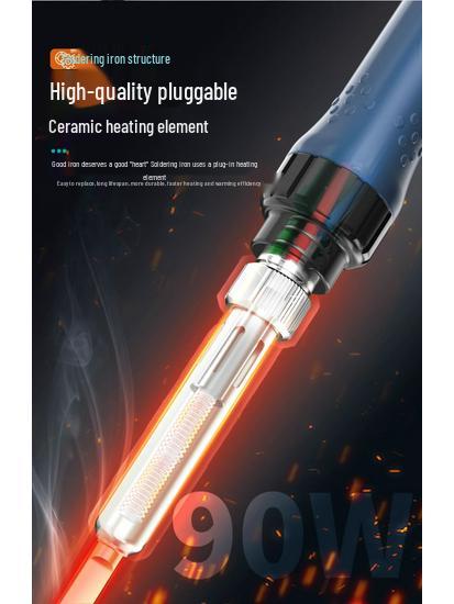 Portable 90W High-Power White Light Electric Soldering Iron BK606 for Household Electronic Repair.
