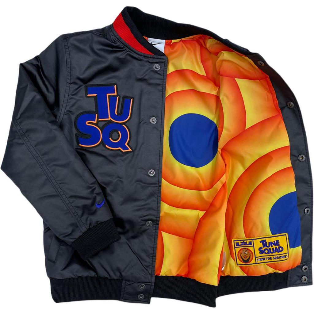 Nike Letter Print Baseball Collar Jacket Kids Jackets Black DM2981-010