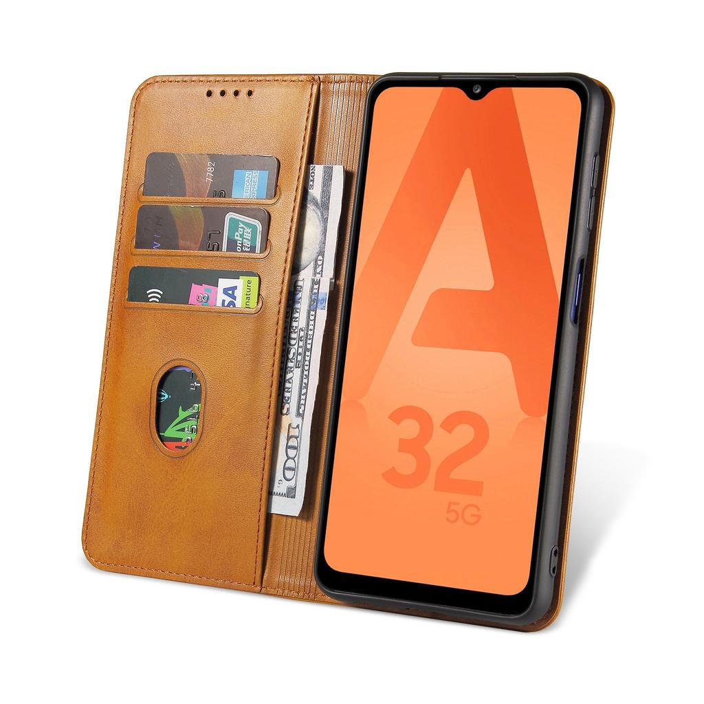 Samsung A32 5G, A22 4G, A52/NOTE20 Deri Kılıflar - Dana Desenli Manyetik Kılıf