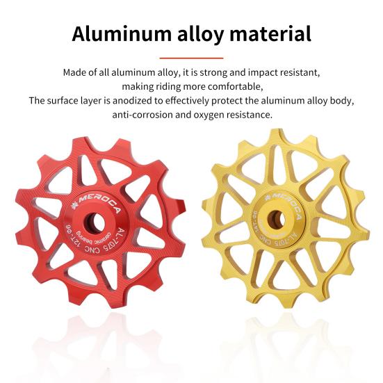 Bicycle Bearing Jockey Wheel Heavy-duty Corrosion Resistant Rust-proof 12T 14T Bike Rear Derailleur
