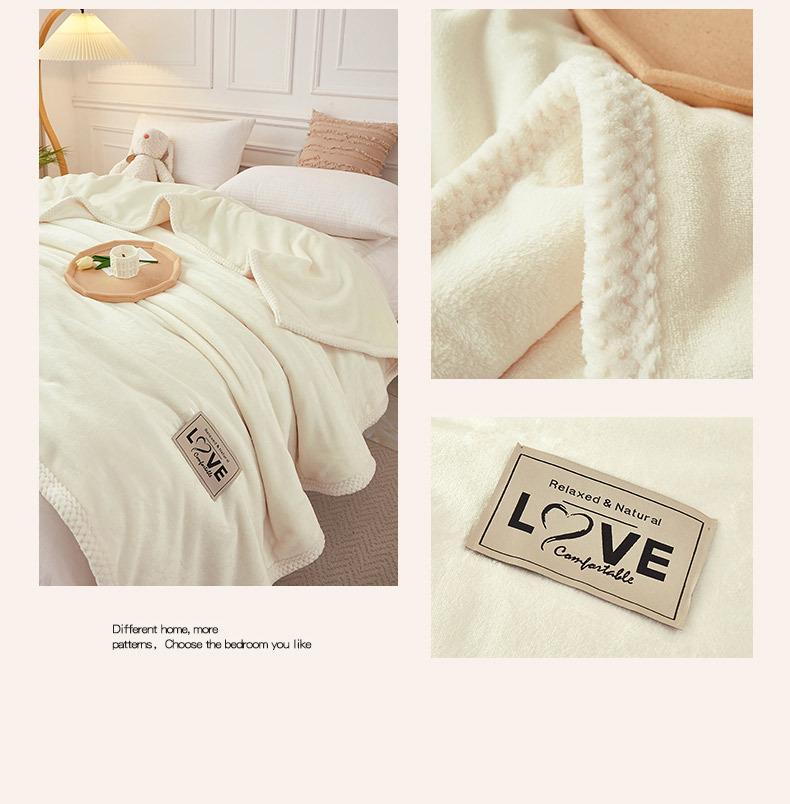 Solid Color Thickened Fleece Blanket – Cozy, Warm, and Perfect for Office Naps and Seasonal Gifts