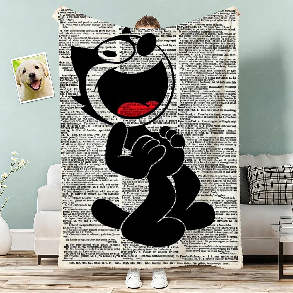 Felix The Cat Throw Lightweight 240G Flannel Blanket Soft Skin-Friendly For Summer Cooling