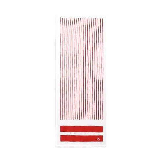 Towel Museum Ofurobi Striped Red Approx. 34x90cm 100% Cotton Made In Japan Thin Onsen Sauna Fluffy Cotton