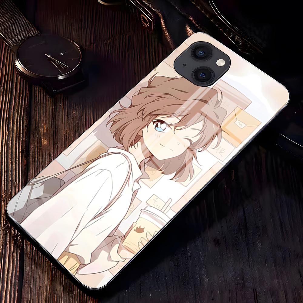 A-Detective C-Conan Haibara Telefoonhoesje Voor IPhone 17 Pro Max 16 15 14 Pro Max 13 11 X Xs Xr 8 7Plus Glazen Hoes