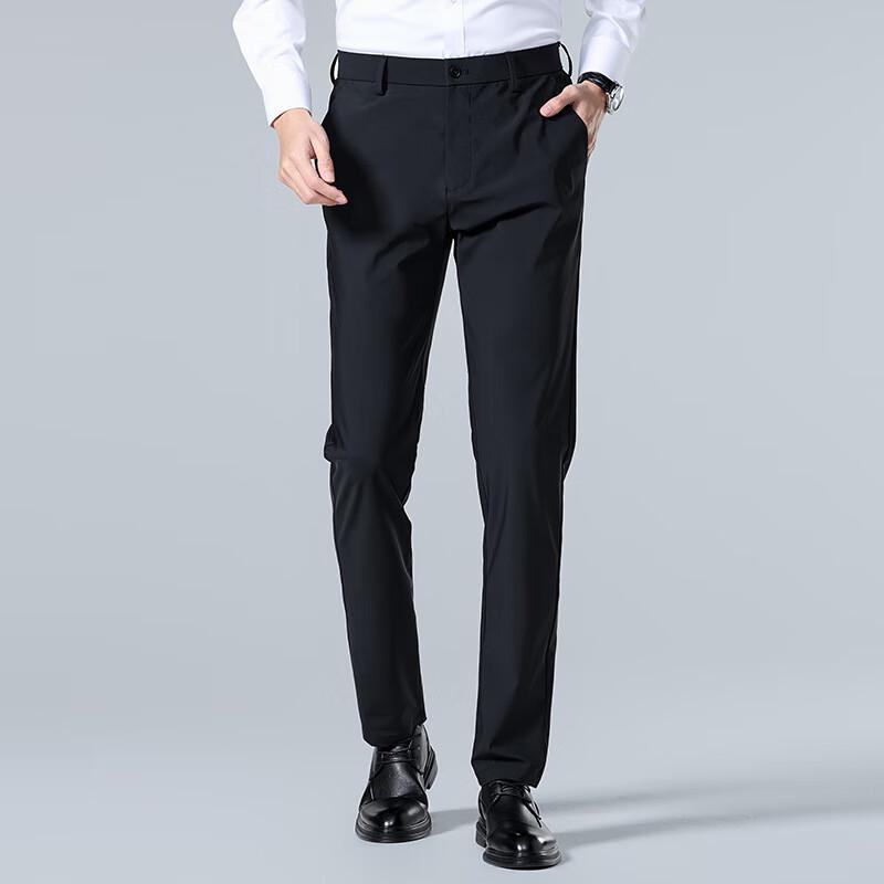 Men s Wrinkle-Free Ice Silk Business Trousers 29