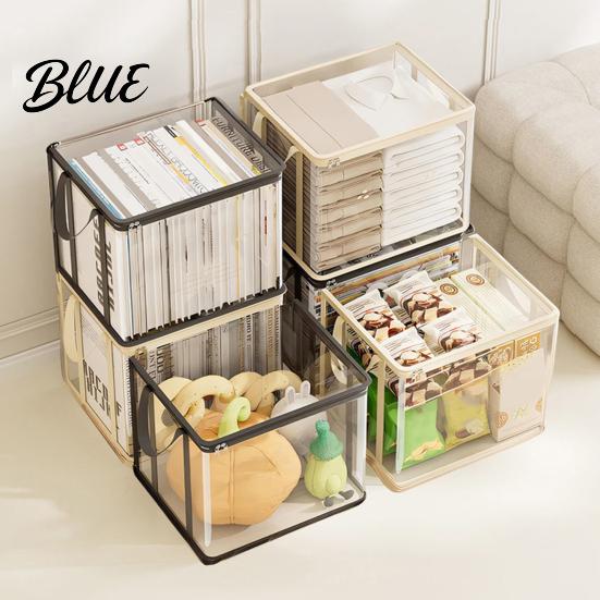 Stationery Storage Bag Clothes Bag Transparent Large Capacity Book Organizer with Zipper And Handle Design Portable for Home Dormitory Visible