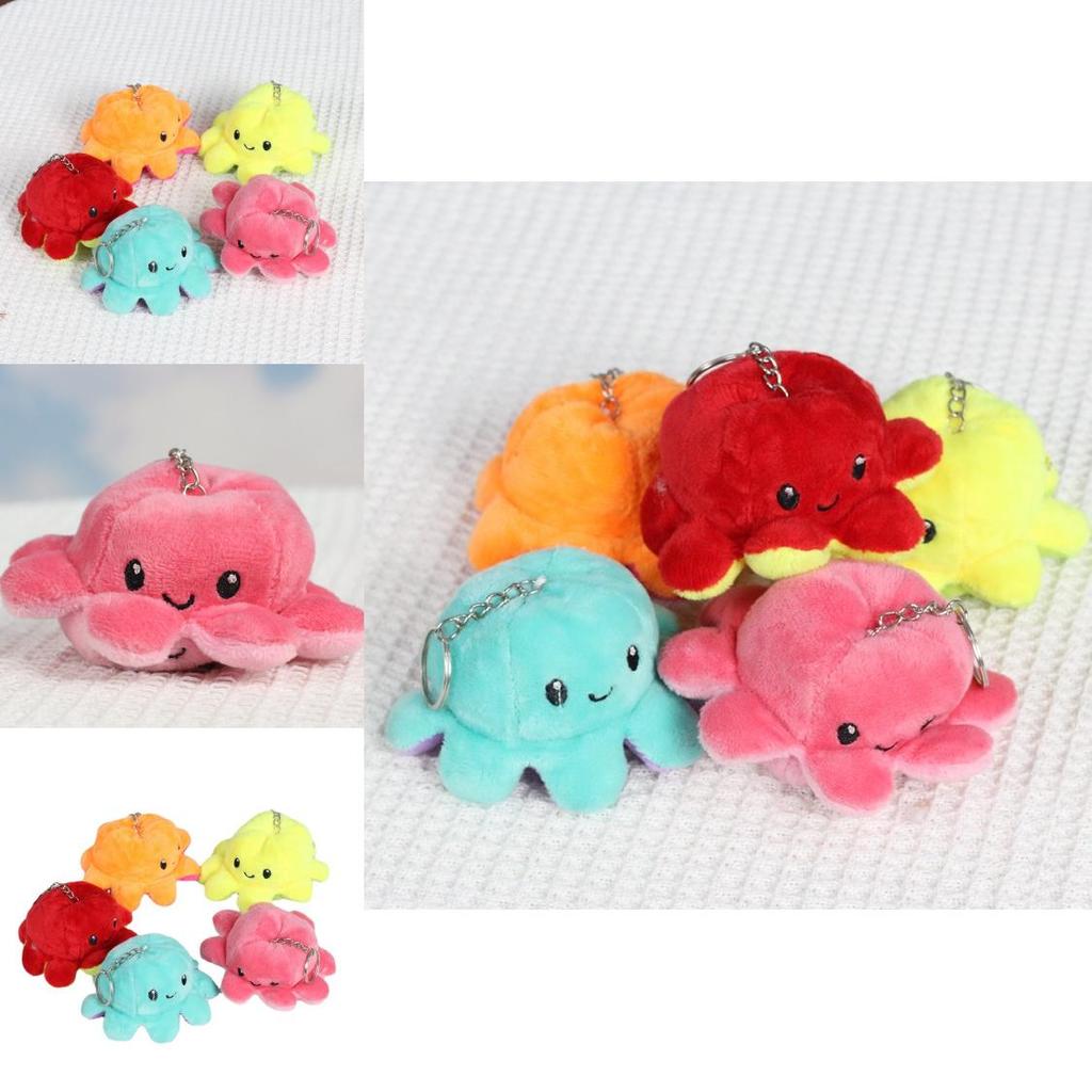 Adorable Plush Octopus Keychain Soft Toy Cute Animal Doll Bag Charm For Kids