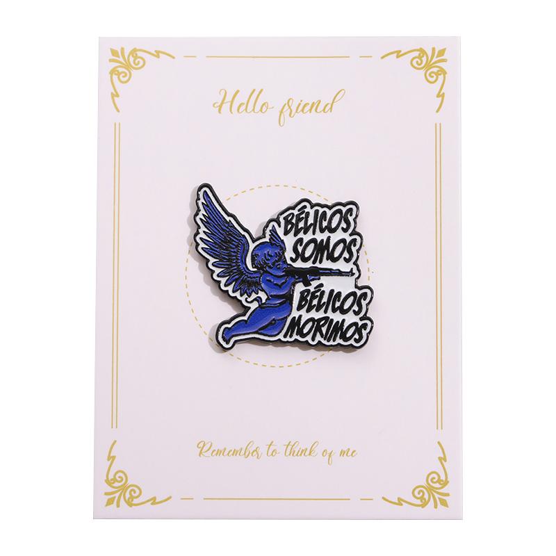 BELICOS SOMOS Retro Mexican Hat Pin Enamel Pin Sloth Boy BÉLICOS MORIMOS Badge Golf Cap Baseball Hat Clip Brooch Gift for Friend