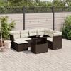 VidaXL Garden Lounge Set 8 Pcs with Brown Cushions Wicker 3266763
