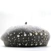 New Fashion Casual Women Beret Caps Pearled Berets for Lady Outdoor In Winter and Autumn