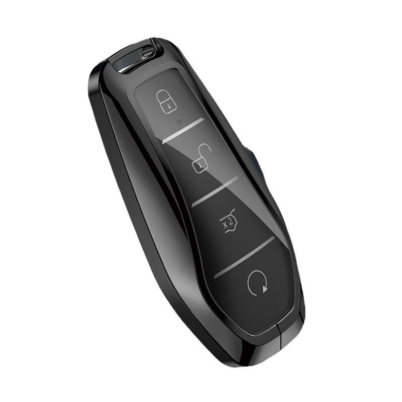 BYD Aluminum Alloy Car Key Case for Qin Pro, Song Pro, Tang, Han - High-End Metal Key Shell Set
