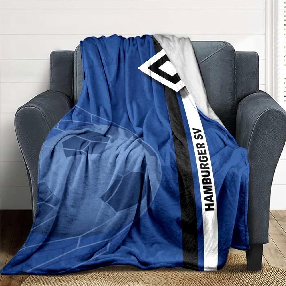 Hamburger SV Logo Aufdruck Flanelldecke Hohe Qualität Warm Bequem Decke für Alle Jahreszeiten Perfekt für Geschenke Heimdekoration